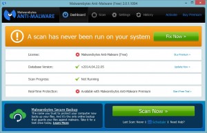 Malwarebytes Dashboard