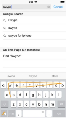 Swype keyboard